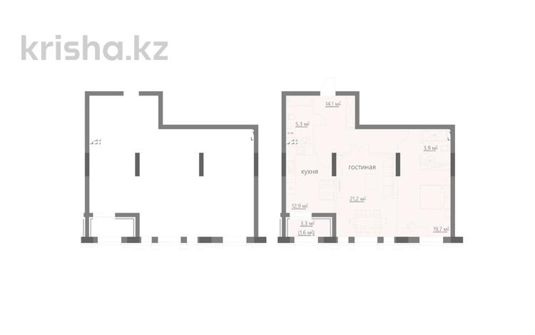 2-бөлмелі пәтер · 81.7 м², мкр Новый Город, ​Улица Комиссарова 27, бағасы: ~ 58.8 млн ₸ в Караганде, Казыбек би р-н — фото 2