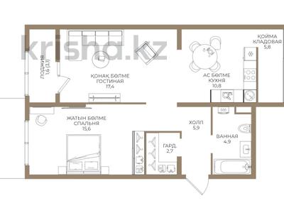 2-комнатная квартира · 65 м² · 3/9 этаж, Ботакоз 5 — ⭐БЕЗ КОМИССИИ⭐ за ~ 35.9 млн ₸ в Алматы, Алатауский р-н