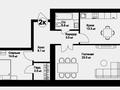2-комнатная квартира · 68 м² · 11/12 этаж, Жубан Молдагалиев 1 за 25.5 млн ₸ в Астане, Нура р-н — фото 2
