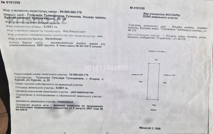 Участок · 8 соток, Алгабас., №276 участок за 3 млн ₸ в Атырау — фото 2