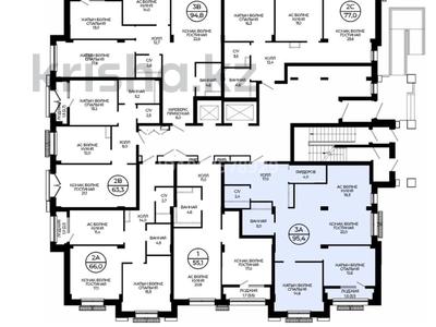 3-комнатная квартира · 97 м² · 2/7 этаж, Тыныбаева за ~ 72.9 млн 〒 в Астане, Алматы р-н