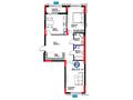 2-комнатная квартира · 89.04 м², ​Аль-Фараби 3/2 за ~ 74 млн ₸ в Астане, Есильский р-н — фото 3