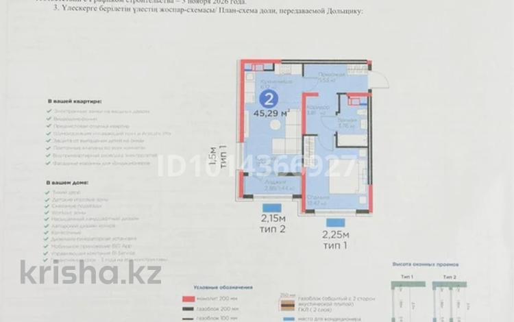 2-бөлмелі пәтер · 46 м² · 16/16 қабат, Толеметова, возле DENDRO SAYABAQ 2 — тулеметова казиева пересечение рядом жк хайвиль и дендро, бағасы: 24 млн ₸ в Шымкенте, Абайский р-н — фото 3