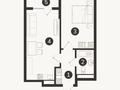 2-бөлмелі пәтер · 46.5 м² · 6/7 қабат, Естай, бағасы: 21.5 млн ₸ в 