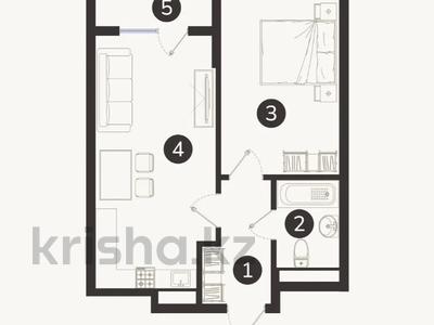 2-бөлмелі пәтер · 46.5 м² · 6/7 қабат, Естай, бағасы: 21.5 млн ₸ в 