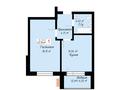 1-бөлмелі пәтер · 42.34 м² · 16/16 қабат, Ш. Айтматова 57, бағасы: 22 млн ₸ в Астане, Нура р-н