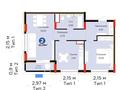 2-бөлмелі пәтер · 62.49 м² · 8/9 қабат, Сагадат Нурмагамбетов 17, бағасы: 48.5 млн 〒 в Астане, Сарайшык р-н — фото 4