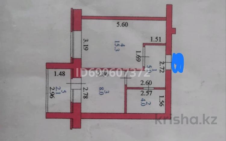 1-комнатная квартира, 34.4 м², 5/5 этаж, мкр Пригородный, Арнасай 7 за 15 млн 〒 в Астане, Есильский р-н — фото 2