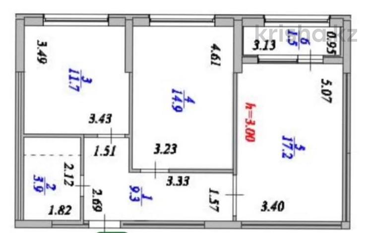 2-комнатная квартира · 59 м² · 5/17 этаж, Туран за 33 млн ₸ в Астане, Нура р-н — фото 2