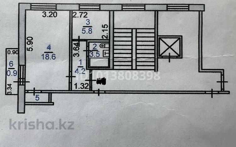 1-комнатная квартира · 35.3 м² · 3/9 этаж, кск за 18 млн ₸ в Костанае — фото 3