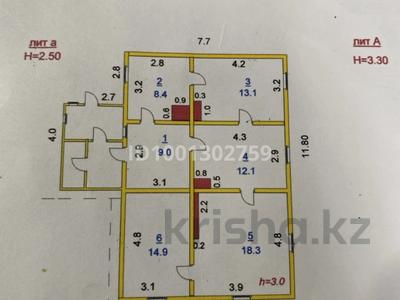 Часть дома · 4 комнаты · 75.8 м² · 21 сот., Темиржолшылар 6 за 3.5 млн ₸ в Алексеевке