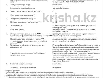 Участок · 12 соток, Турар Рыскулов 36 — Бебитшилик за 12 млн ₸ в Жибек Жолы