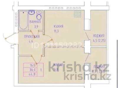 1-бөлмелі пәтер · 44 м² · 2/5 қабат, Тукая 77 — Курмангазы-Тукая, бағасы: 14.7 млн ₸ в Уральске