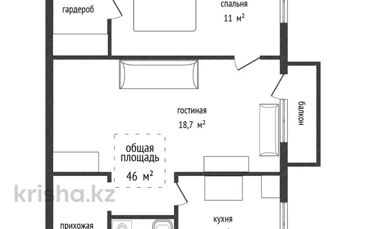 2-бөлмелі пәтер · 46 м² · 4/5 қабат, Казахстан 98, бағасы: 13.9 млн 〒 в Усть-Каменогорске — фото 3