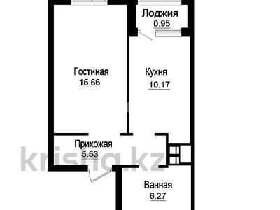 1-комнатная квартира · 39 м² · 16/22 этаж, Роза Багланова 6/1 за 26.2 млн ₸ в Астане, Нура р-н