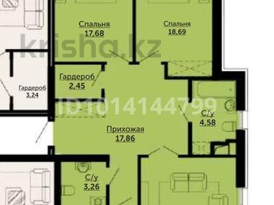 3-комнатная квартира · 98 м² · 10/17 этаж, Сыганак 32 за 60 млн ₸ в Астане, Нура р-н