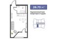 1-бөлмелі пәтер · 26.73 м², мкр Аккент 90/3, бағасы: ~ 15.5 млн ₸ в Алматы, Алатауский р-н — фото 3