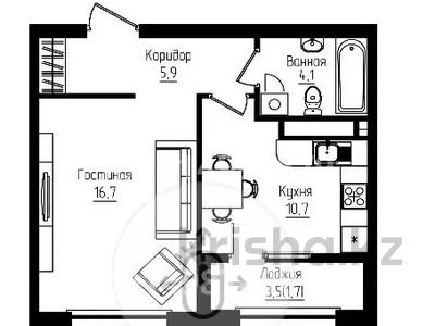 1-бөлмелі пәтер · 40.1 м² · 12/12 қабат, Ауэзова 3г/2, бағасы: 45 млн ₸ в Алматы, Алмалинский р-н