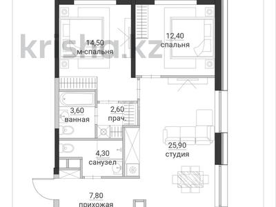 3-бөлмелі пәтер · 70 м² · 3/12 қабат, Макатаева 129/4 — Макатаева 129/4, бағасы: 60 млн ₸ в Алматы, Алмалинский р-н