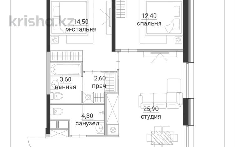 3-комнатная квартира · 70 м² · 3/12 этаж, Макатаева 129/4 — Макатаева 129/4 за 60 млн ₸ в Алматы, Алмалинский р-н — фото 2