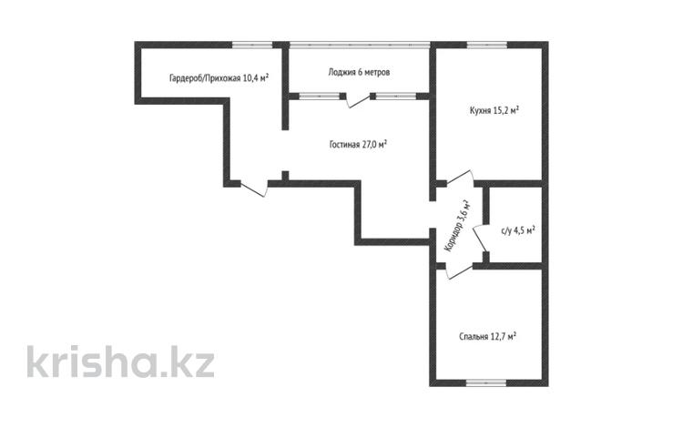 2-бөлмелі пәтер · 77 м² · 5/9 қабат, Зелёная 25/1блокБ, бағасы: 38 млн ₸ в Костанае — фото 2