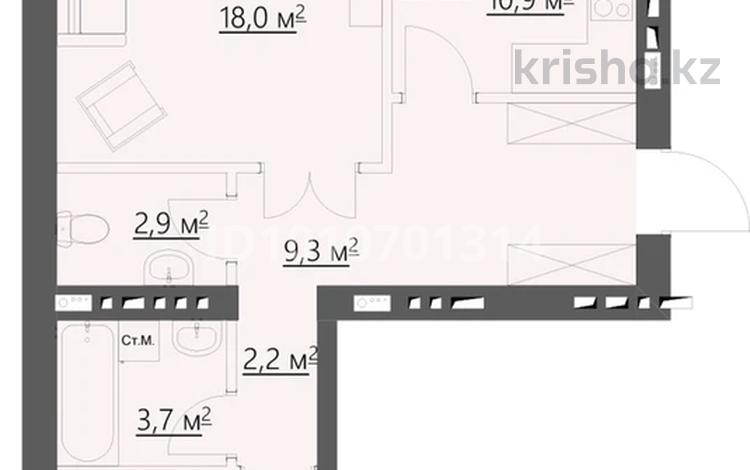 2-комнатная квартира · 63.9 м² · 3/6 этаж, ​067-й учетный квартал 4 за 24.5 млн ₸ в Караганде, Алихана Бокейханова р-н — фото 2