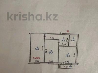 2-комнатная квартира · 70 м² · 2/5 этаж, Жулдыз за 22 млн 〒 в Талдыкоргане, мкр военный городок Жулдыз