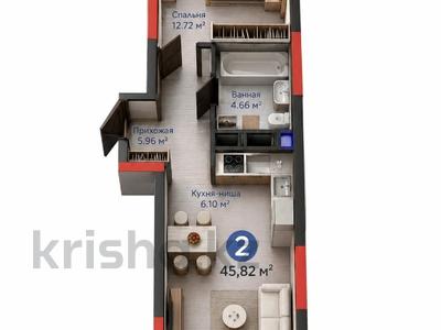 2-комнатная квартира · 46 м² · 6/17 этаж, Е 908 23 за 25.5 млн ₸ в Астане, Нура р-н
