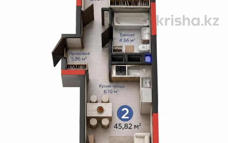 2-комнатная квартира · 46 м² · 6/17 этаж, Е 908 23 за 25.5 млн ₸ в Астане, Нура р-н — фото 15