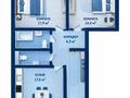 3-бөлмелі пәтер · 80.2 м² · 9/9 қабат, Каирбекова 83, бағасы: ~ 34.5 млн ₸ в Костанае