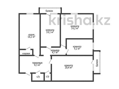 4-комнатная квартира · 93 м² · 3/5 этаж, Узакбая Кулымбетова за 23.5 млн ₸ в Актобе, мкр. Курмыш