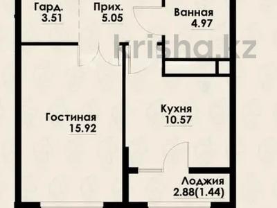 1-бөлмелі пәтер · 42 м² · 10/12 қабат, Макатаева - Байтурсынова 129/1, бағасы: 36.5 млн ₸ в Алматы, Алмалинский р-н