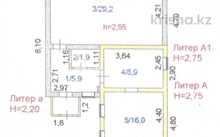 Отдельный дом · 2 комнаты · 61.9 м² · 4 сот., Женис — ул. Ауельбекова - ул. Женис за 30 млн ₸ в Кокшетау — фото 2
