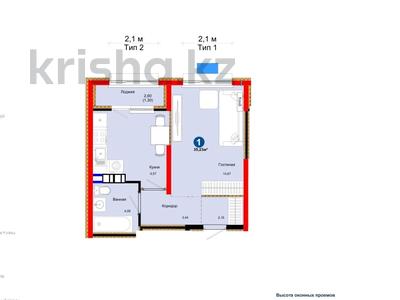 1-бөлмелі пәтер · 36 м² · 5/6 қабат, Бауыржана Момышулы 11/14а — САМАЯ НИЗКАЯ ЦЕНА, бағасы: 24 млн ₸ в Алматы, Алатауский р-н
