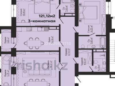 3-бөлмелі пәтер · 121.11 м² · 9/9 қабат, мкр. Алтын орда, А. Молдагулова 11Б, бағасы: 50 млн 〒 в Актобе
