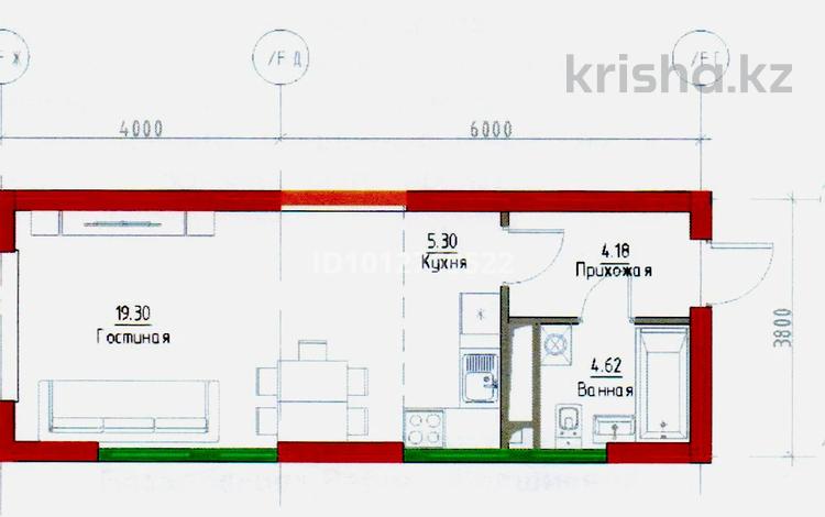 1-комнатная квартира · 34 м² · 4/9 этаж, Халиуллина участок №132 за ~ 25 млн ₸ в Алматы, Медеуский р-н — фото 2