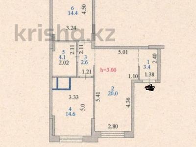 2-комнатная квартира, 61 м², 9/14 этаж, Асфендиярова за 27.5 млн 〒 в Астане, Нура р-н