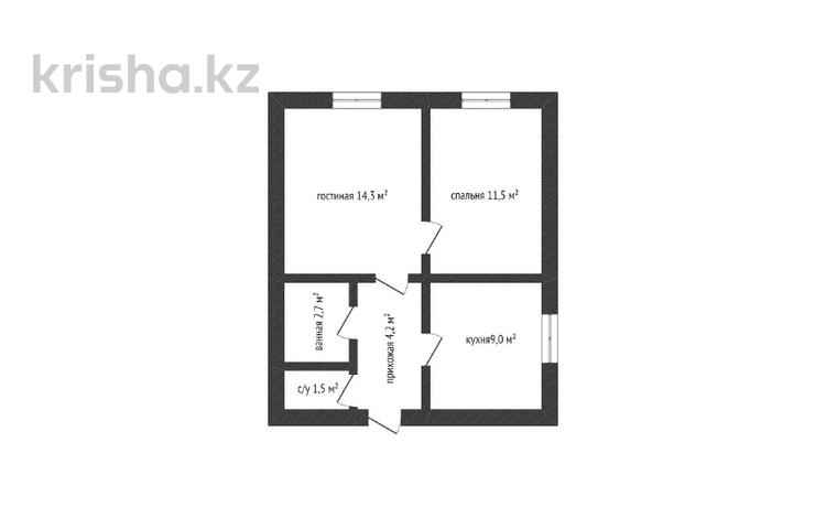 2-бөлмелі пәтер · 43.2 м² · 4/6 қабат, Назарбаева 2г, бағасы: ~ 12.3 млн 〒 в Кокшетау — фото 4