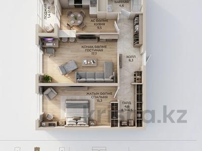2-комнатная квартира · 61.4 м² · 6/9 этаж, Ботакоз 5 — КОМИССИЮ НЕ БЕРЕМ !!! за ~ 33.9 млн ₸ в Алматы, Алатауский р-н