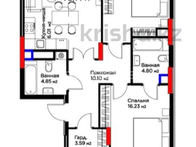 3-бөлмелі пәтер · 78.14 м² · 9/12 қабат, Турар Рыскулов 18, бағасы: 57.5 млн ₸ в Астане, Есильский р-н
