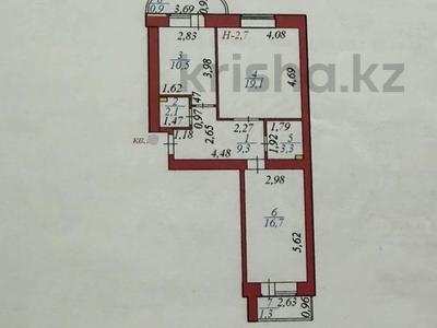 2-комнатная квартира · 63.3 м² · 9 этаж, Жайдарман 1 — Дворец школьников - Хазрет Султан за 29 млн ₸ в Астане, Алматы р-н