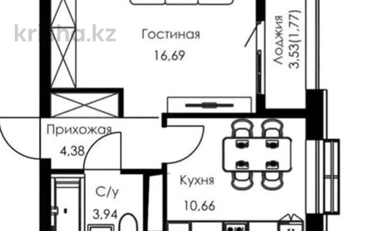 1-бөлмелі пәтер · 37.44 м² · 6/9 қабат, Туркестан 115 — Лучшая цена, бағасы: 21.3 млн ₸ в Алматы, Турксибский р-н — фото 2