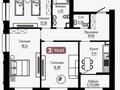 3-комнатная квартира · 75.6 м² · 5 этаж, Тынышбаева 10/1 за ~ 38.4 млн ₸ в Астане, Сарайшык р-н — фото 6