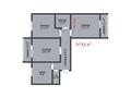 3-бөлмелі пәтер · 74.6 м² · 3/5 қабат, Каирбекова 358/А, бағасы: 52 млн ₸ в Костанае — фото 2