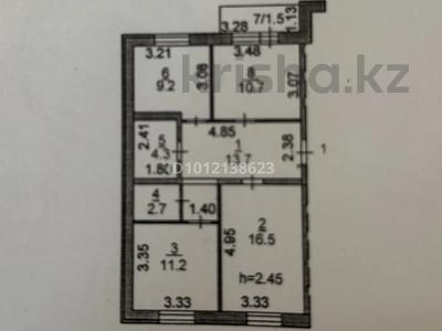 3-комнатная квартира · 69.8 м² · 1/9 этаж, Микрорайон Аэропорт 2, Мкрн Аэропорт 20 — Герасимова за 35 млн ₸ в Костанае