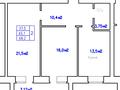 2-комнатная квартира, 68.2 м², 5/5 этаж, Карменова 14 за ~ 19.8 млн 〒 в Семее — фото 11