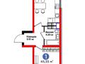2-бөлмелі пәтер · 48.35 м² · 14/16 қабат, ​Туркия 1280/2 — Парк Shym city, бағасы: 24.5 млн ₸ в Шымкенте, Абайский р-н — фото 4