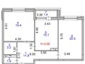 2-бөлмелі пәтер · 72.8 м² · 2/9 қабат, Сатпаева 33, бағасы: 36.9 млн ₸ в Астане