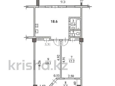 2-комнатная квартира · 56 м² · 5/9 этаж, Молдагуловой 32 — Абылай Хана за 46 млн ₸ в Алматы, Алмалинский р-н