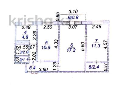 3-бөлмелі пәтер · 56.8 м² · 2/5 қабат, Валиханова 5, бағасы: 13 млн ₸ в Темиртау